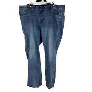 Venezia Lane Bryant Women's Blue Straight-Leg Jeans Size 22S